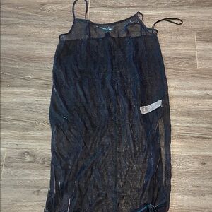 Forever 21 Black multicolor Sheer Tunic Top